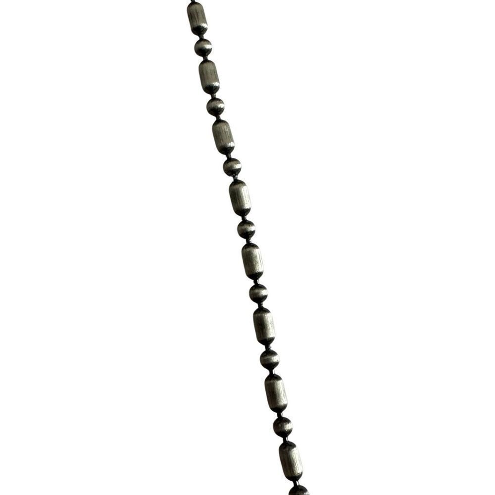 BICO Australia NWT Brushed Steel Ball Chain Necklace 24” - Picture 4 of 6